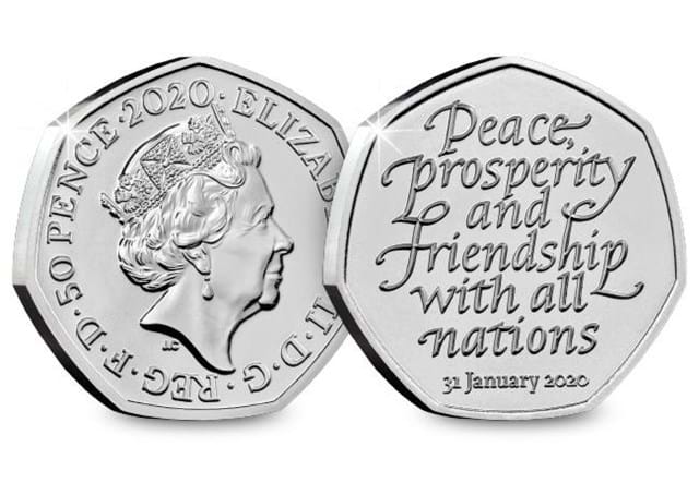 2020 Brexit BU 50p both sides
