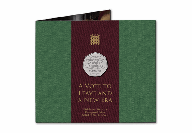 UK 2020 Withdrawal from the EU 50p BU Pack front