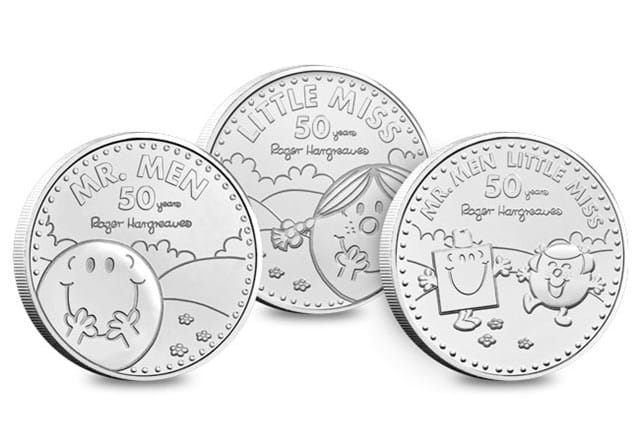 2021 Mr Men & Little Miss £5 Complete Set reverses