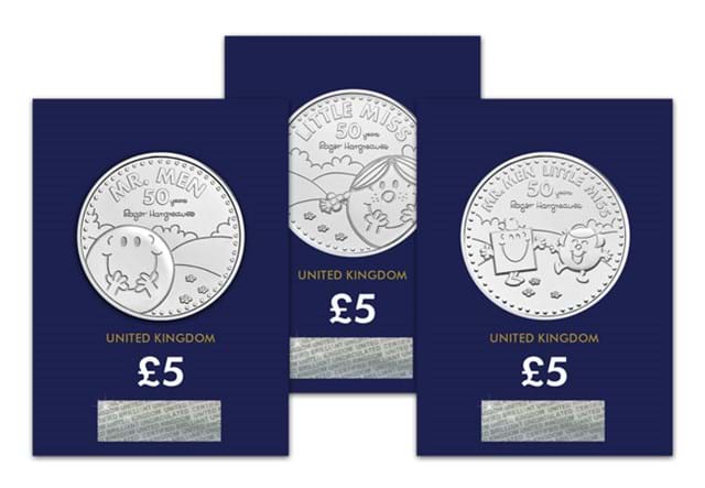 2021 Mr Men & Little Miss £5 Complete Set reverses in Change Checker packaging