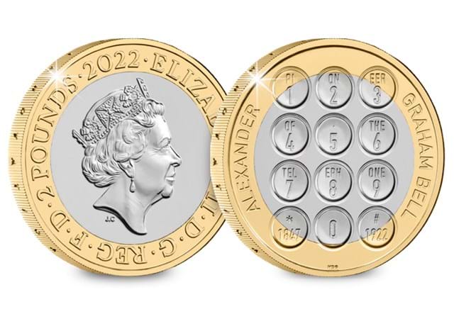 Alexander Graham Bell £2 Obverse and Reverse