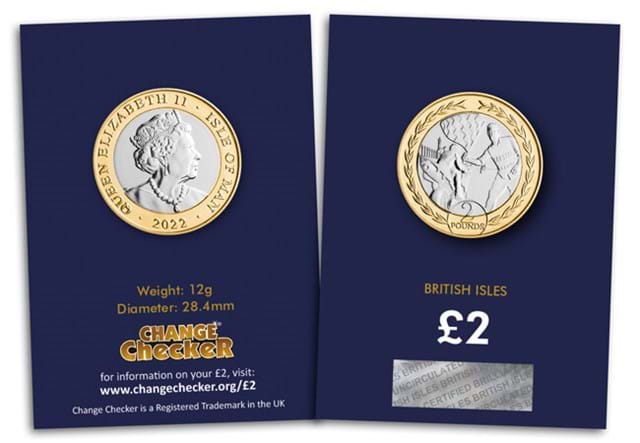 AT Isle Of Man TT Coin 1 OBV/REV in CBU card