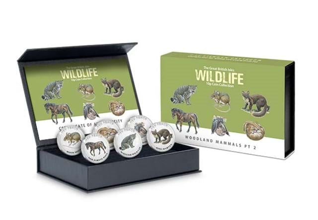 JG 2022 Guernsey Mammals P.2 BU COLOUR 10P Coinc In Box With Carton