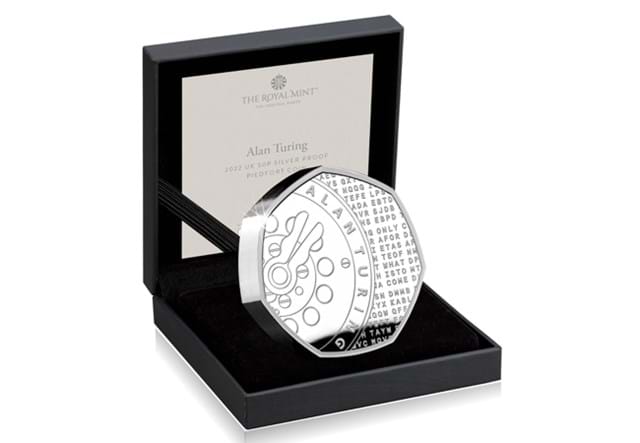 Alan Turing Silver Piedfort 50P In Box