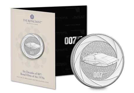 This UK 2023 £5 coin has been released by The Royal Mint to commemorate six decades of the 007 legacy. It is the second coin in the Six Decades of 007 series. Struck to Brilliant Uncirculated quality.