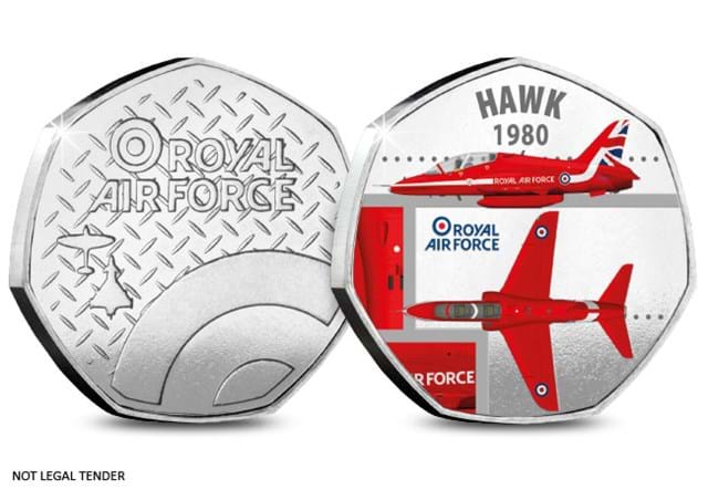 DN 2023 RAF Aircraft Red Arrows Hawk Heptagonal Medal Starter Product Images 1