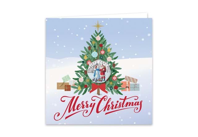 Christmas Snowmen BU COLOUR Single 50P Gift Card 01