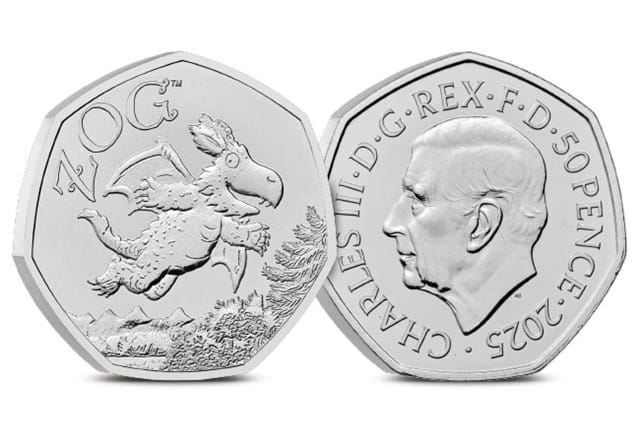 2025 UK Zog BU Silver Gold 50P Product Images 1