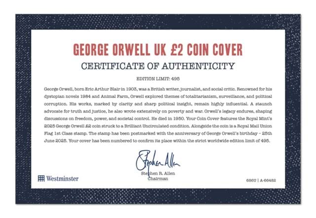 George Orwell BU £2 Cover CL 3