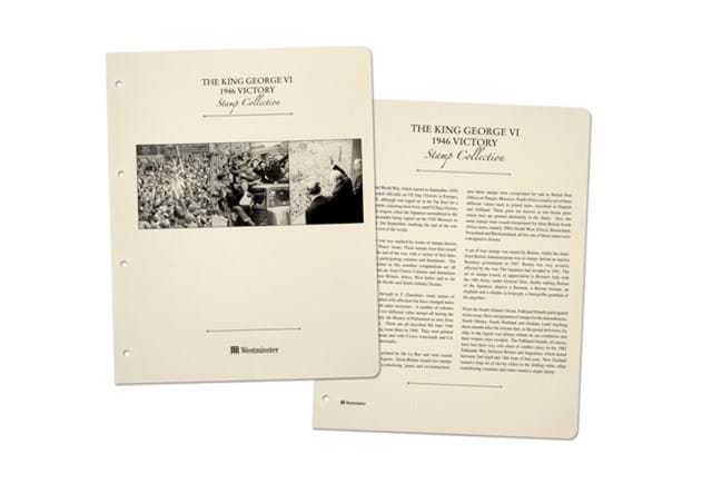LS 1946 King George Victory Stamp Set Inserts Pair 1