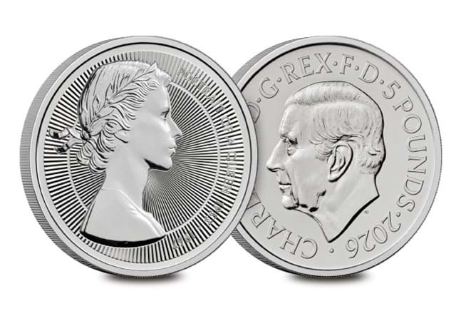 2025 UK Portraits Of A Queen Elizabeth II The First Effigy BU Silver Piedfort Gold £5 Product Images 1