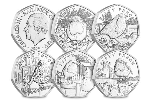 2025 Christmas Robin BU 50P Set ALL REV (With Obv)