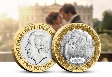 This £2 coin features a design inspired by Jane Austen's beloved novel Pride and Prejudice, celebrating her literary legacy and one of the most in English literature. Struck to a BU finish.