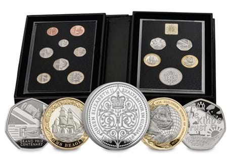 This 2026 Annual Coin Set has been issued by The Royal Mint and consists of 5 commemorative coins and 8 definitive UK coins issued in 2026, alongside a commemorative medal. 