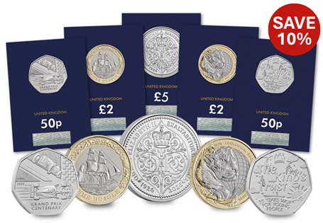 The 2026 Commemorative Coin Pack includes the coins of 2026. The set includes five Brilliant Uncirculated coins