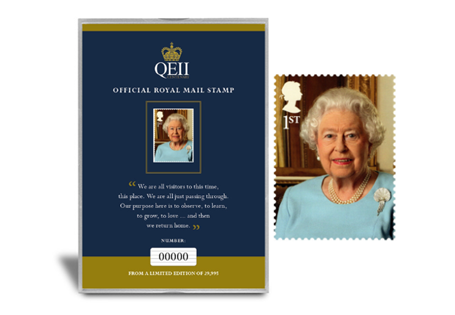 Own the Queen Elizabeth II Stamp Frame for just £9.99. Official Centenary presentation featuring a 2016 GB First Class Stamp, limited to 29,995 worldwide