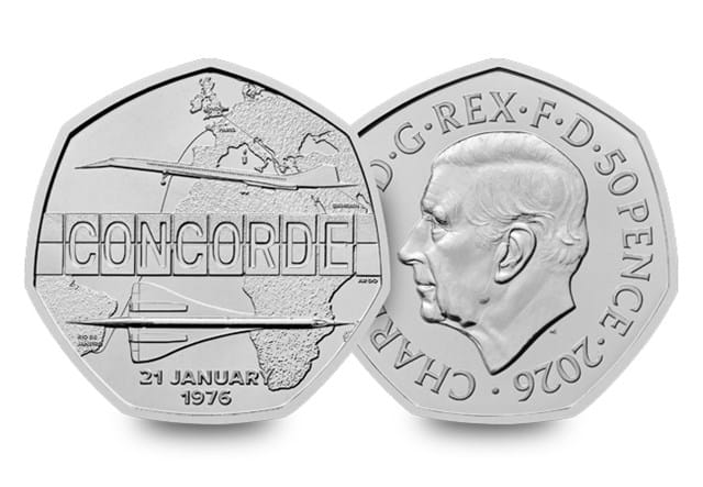 Concorde 50Th Anniversary UK Coin And Stamp Cover Product Images CL 2