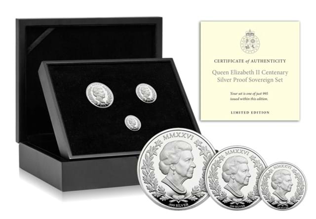 2026 QEII 100 Sovereign Silver Box