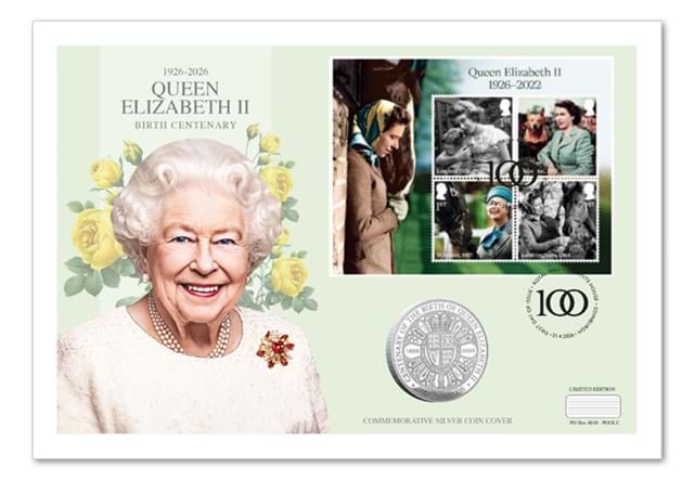 QEII Centenary Silver £5 Cover Product Images CL 1