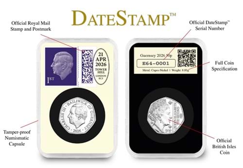 Datestamp Guernsey 2026 Queen Elizabeth II Centenary BU 50P Product Images CL 4