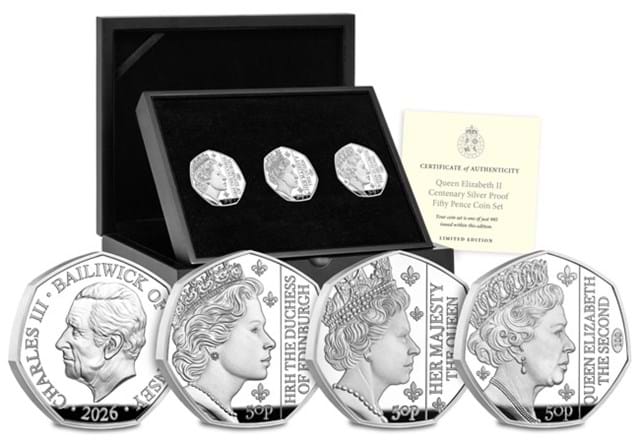 QEII Silver Proof Three Coin Set Images AT 2