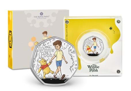 This 2026 UK Silver Proof 50p has been issued by The Royal Mint to celebrate 100 years of Winnie the Pooh. The second coin in this three-coin collection celebrates loyalty.