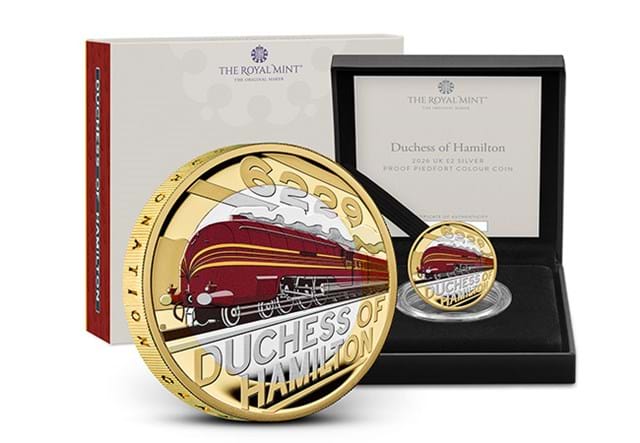 Silver Piedfort Duchess Of Hamilton 2 Pound Images 2