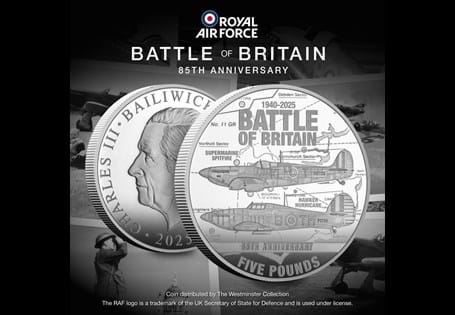 Mark 85 years since the Battle of Britain with this limited edition £5 coin. Just 4,995 worldwide, struck to a Proof finish and officially issued by Guernsey. A lasting tribute to true British courage