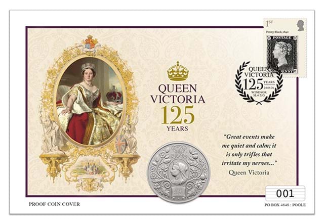 JG Queen Victoria CUNI Proof £5 Sinlge Main Cover Woth Coin 650X450