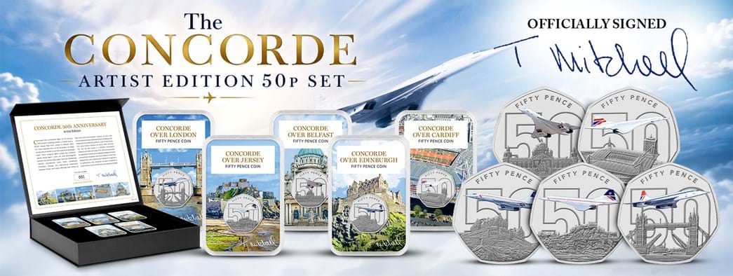  Concorde Artist Edition 50p Coin Set
