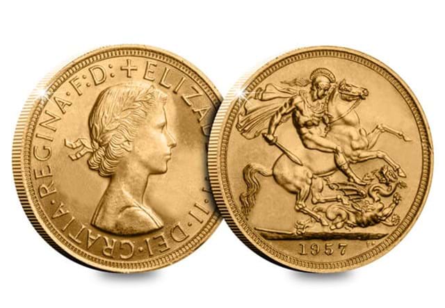 QEII 1957 Sovereign Obverse Reverse