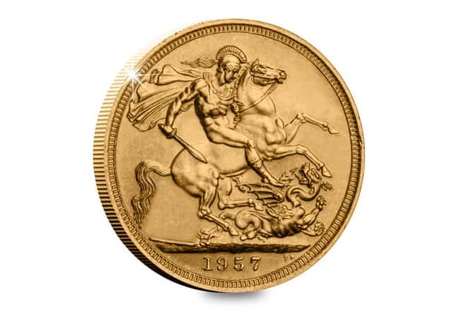 QEII 1957 Sovereign Reverse 3