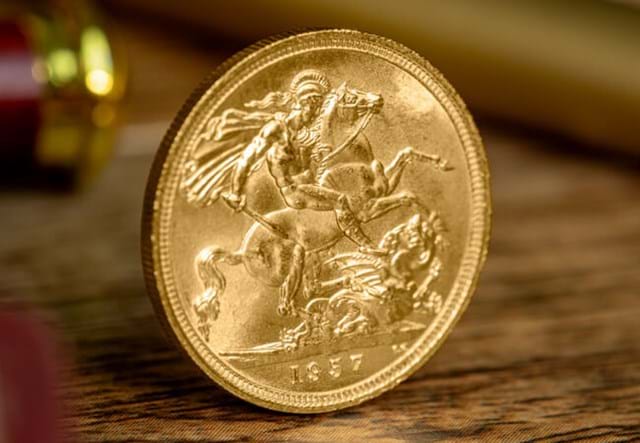 QEII 1957 Sovereign Reverse Angle