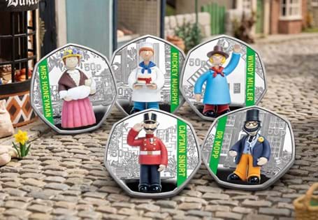 Camberwick Green Silver Proof set has been struck from .925 Sterling Silver to a Proof Finish and has been brought to life in vivid colour. EL: 495.