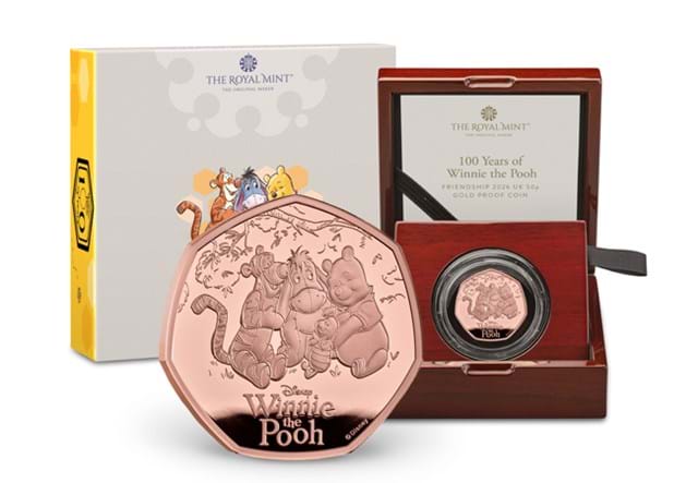 Winnie The Pooh 50P Coin 3 Images AT 9